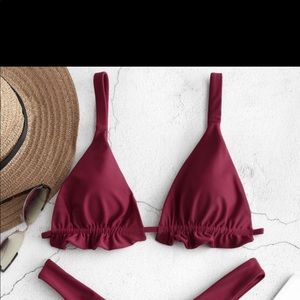 Maroon Bathing Suit Top NWT